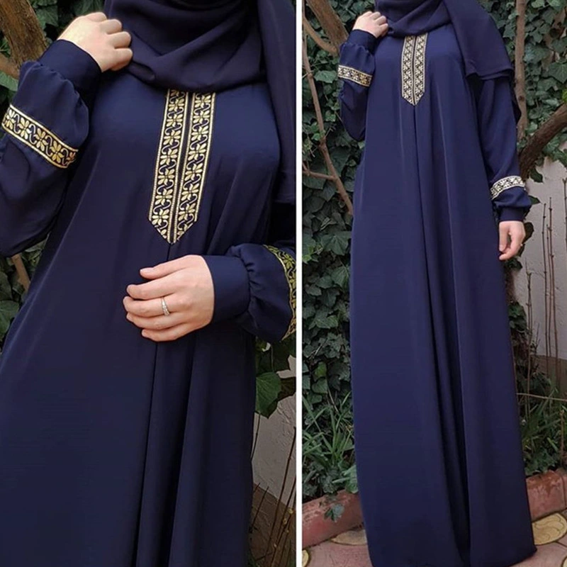 Ethnic Style Printed Princess Dress Loose Long Skirt Foreign Trade Dress