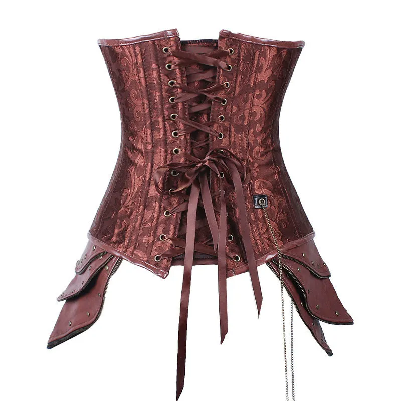 Sexy Brown Steampunk Corset Women's Bustiers