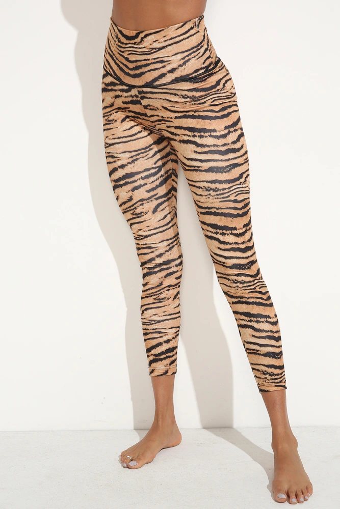 Back Baist Cross Sexy Tiger Print FitnessYoga Leggings