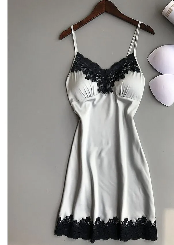 Lace Edge Sling Fun Silk Homewear