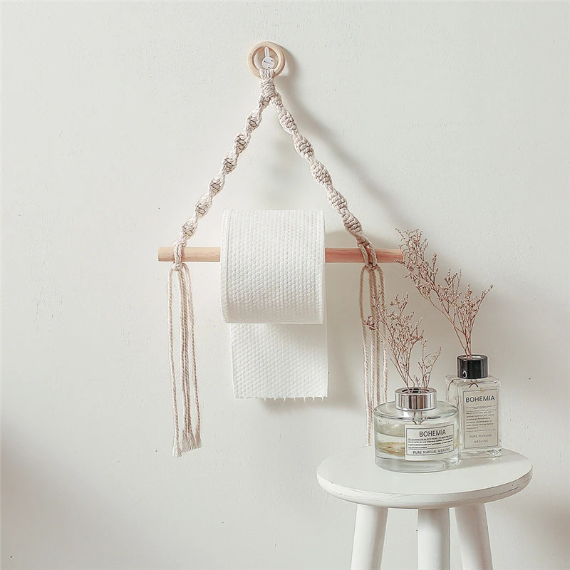 Bohemian Hand-woven Tapestry Cotton Thread Wall Hanging Home Storage Storage