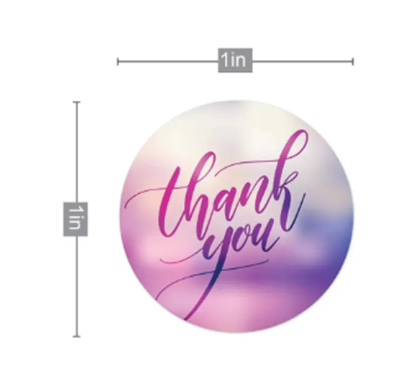 THANK YOU Handicraft Gift Decoration Sealing Sticker Label