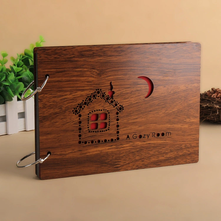 8 Inch Wood Cover Albums Handmade Loose Leaf Pasted Photo Album