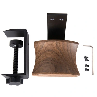 Nail Free And Glue Free Metal Solid Wood Walnut Earphone Rack For Quick Installation Of Earphone Bracket