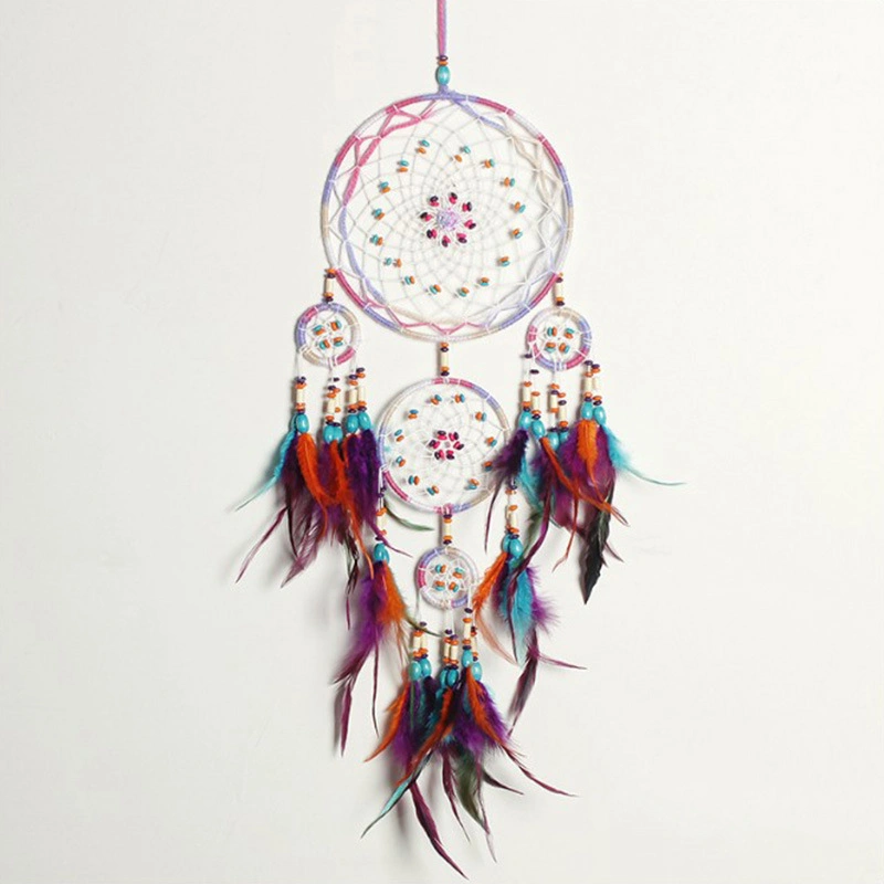 Indoor Colorful Feather Cream Catcher Ornaments