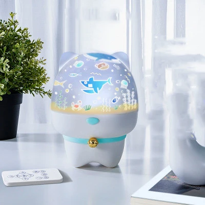 Rotate Star Projector Lamp LED Night Light Bluetooth Speaker Remote Control Timer Touch Lamp for Children Kids Bedroom Gifts