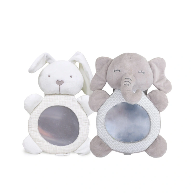 Baby Fun Mirror Car With Rearview Mirror Cartoon Animal Doll Haha Mirror Lathe Hanging Toy
