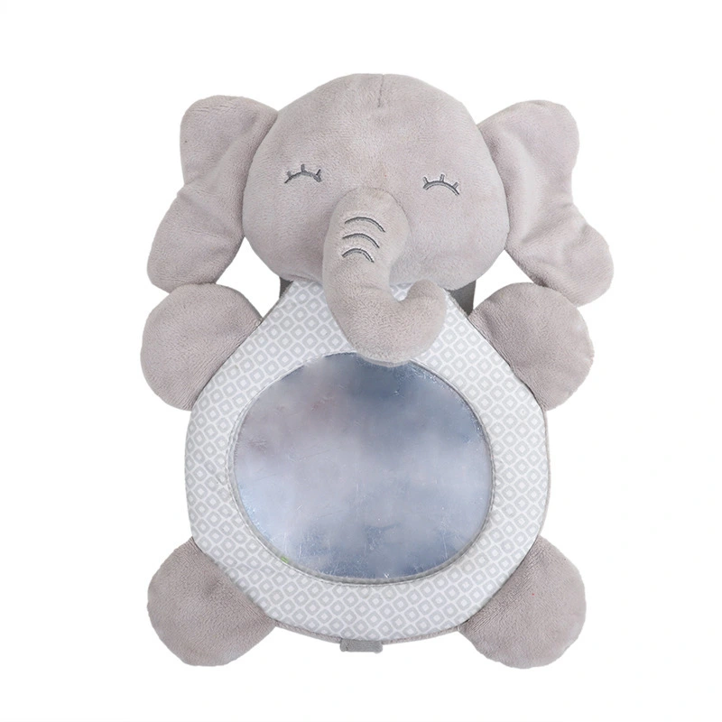 Baby Fun Mirror Car With Rearview Mirror Cartoon Animal Doll Haha Mirror Lathe Hanging Toy