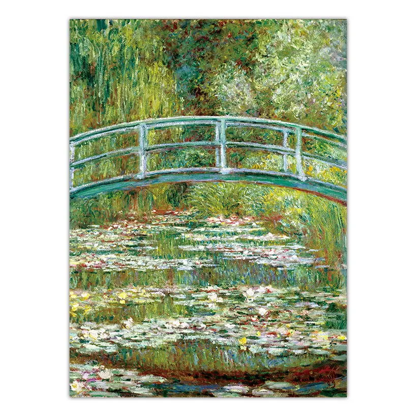 French Art Micro-Jet Canvas Print Core Custom Claude Monet Nihonbashi Iris Landscape Painting Heart