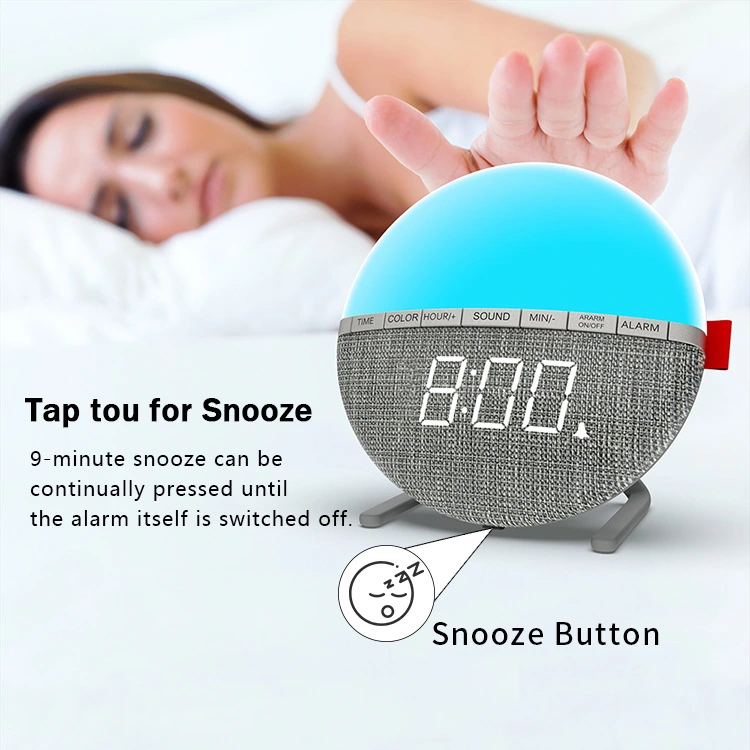 Wake-Up Light Night Light Clock Alarm Sleep Music Alarm Clock