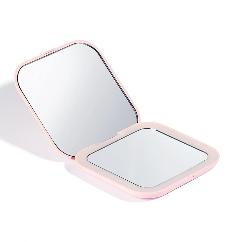 Zinc Source Folding Makeup Mirror With Light Creative Led Mirror Portable Bag Mini Mirror