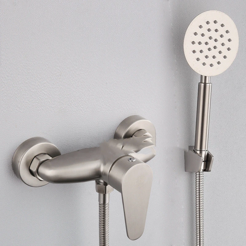 Stainless Steel Shower Faucet, Exposed Installation, Concealed Installation, Hot And Cold Mixing V alve, Simple Shower