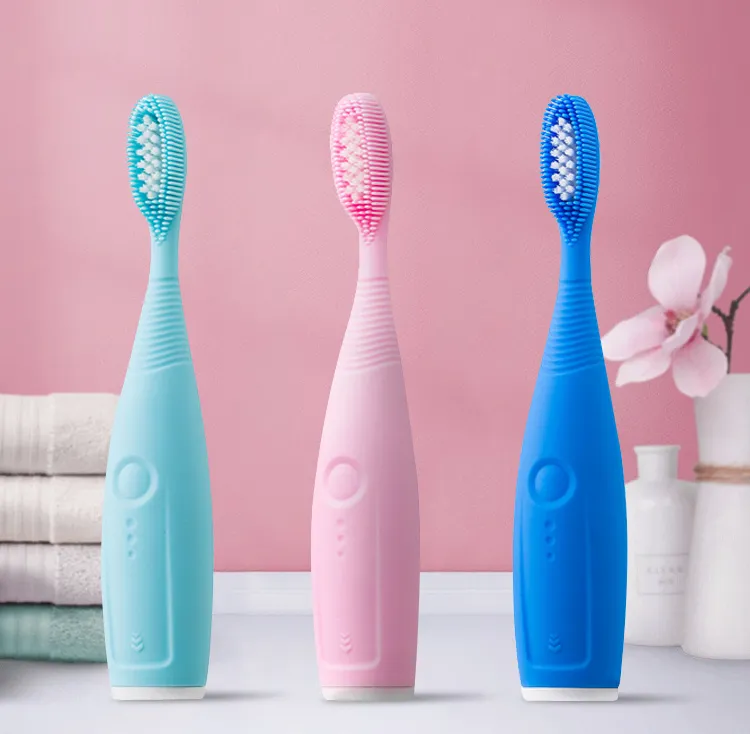 Household Portable Sonic Silicone Electric Toothbrush