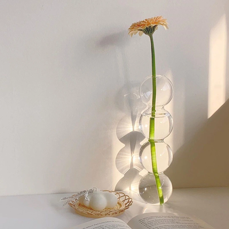Small Transparent Ball Glass Flower Arrangement Vase