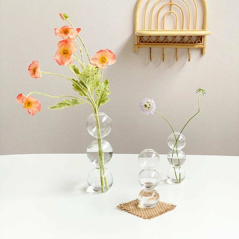 Small Transparent Ball Glass Flower Arrangement Vase