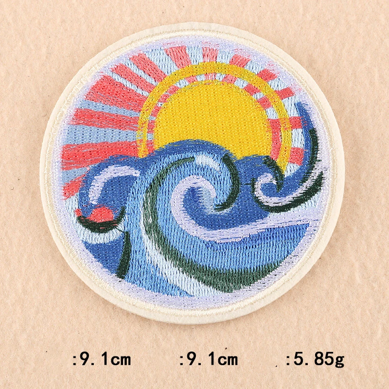 Duo Cool Computer Embroidered Round Badge