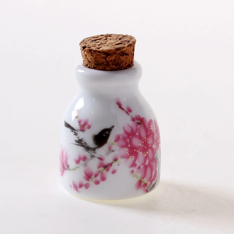 Blue Peony Pastel Can Hold Perfume Cordless Ceramic Bottle