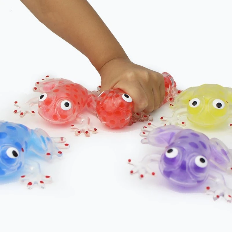 New Bead Ball Tpr Vent Tricky Little Frog Simulation Frog Sticky Music Vent Ball With Bead Ball