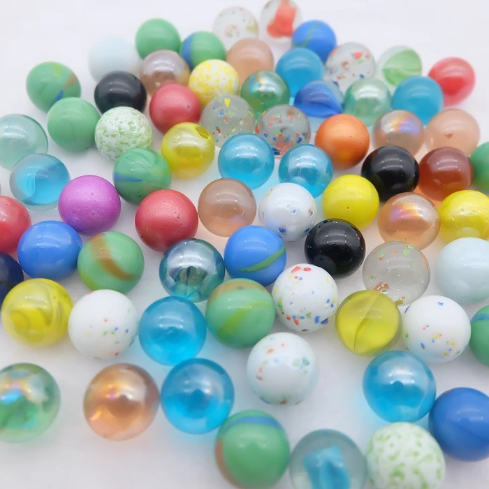 Glass Ball 16 Mm Cream Console Game Pinball Machine Cattle Small Marbles Pat toys Parent-child Machine Beads