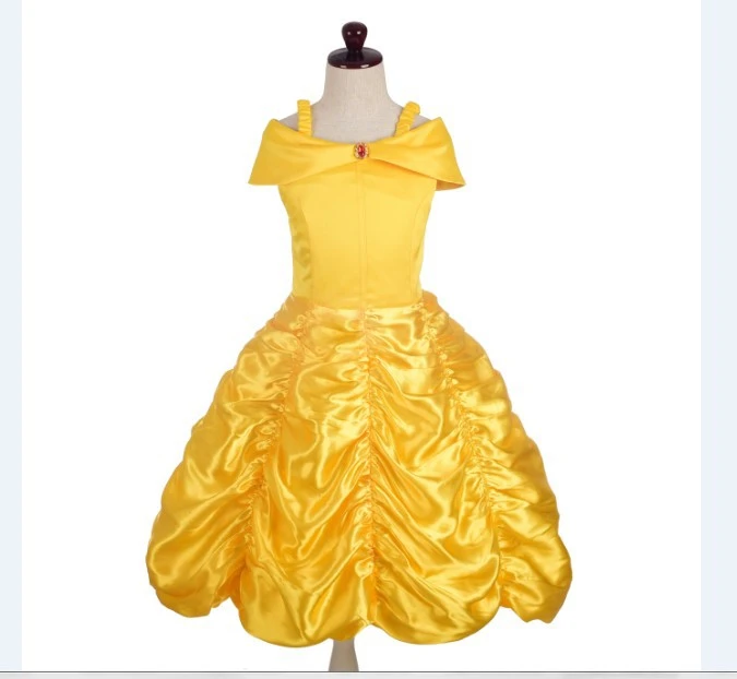 Movie Beauty And the Beast Girl Bow Princess Dress