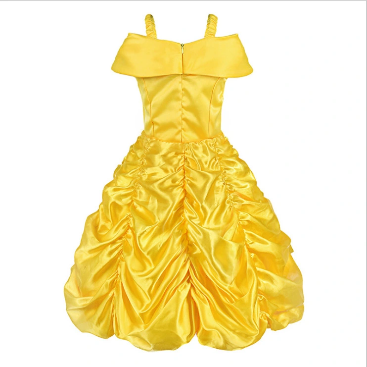 Movie Beauty And the Beast Girl Bow Princess Dress
