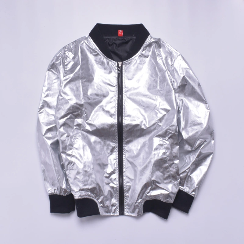Jacket Gold Laser Stand Collar Cardigan