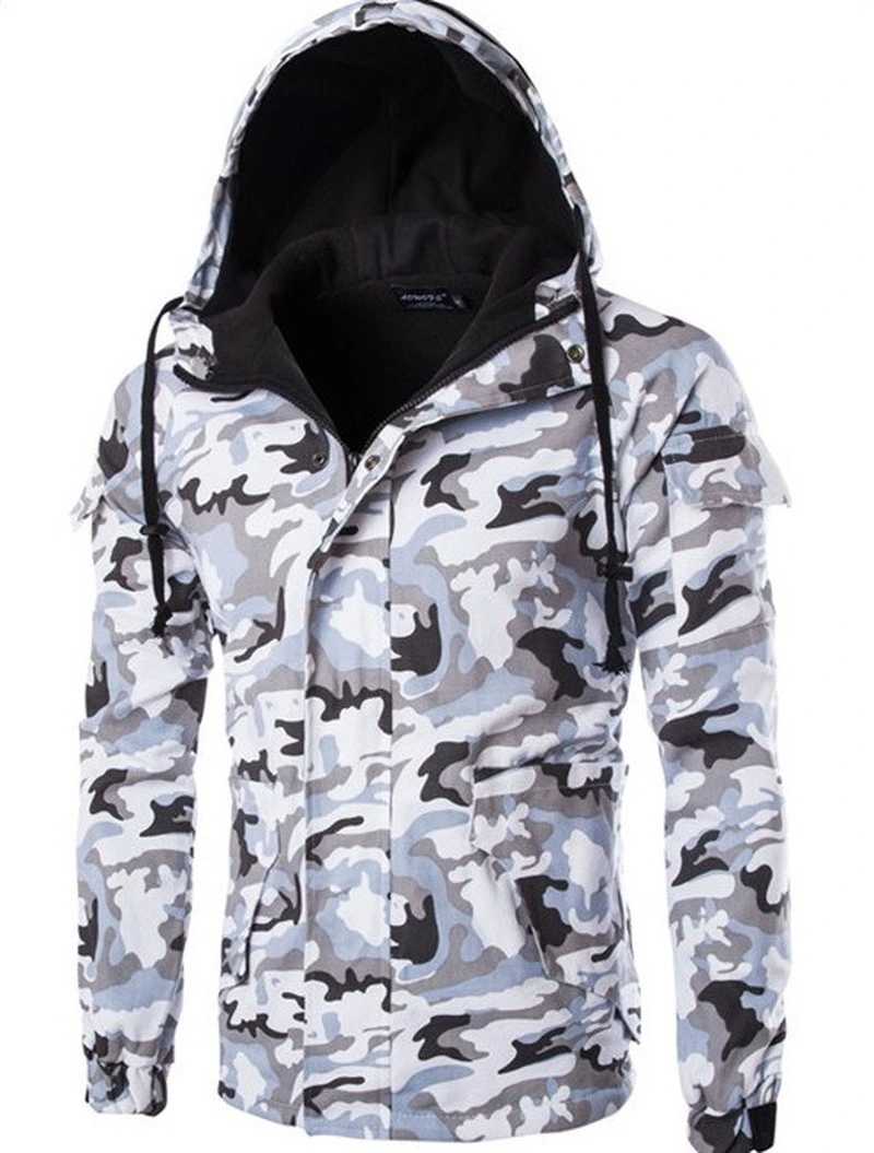 British Camouflage Trend Men's Hooded Jacket