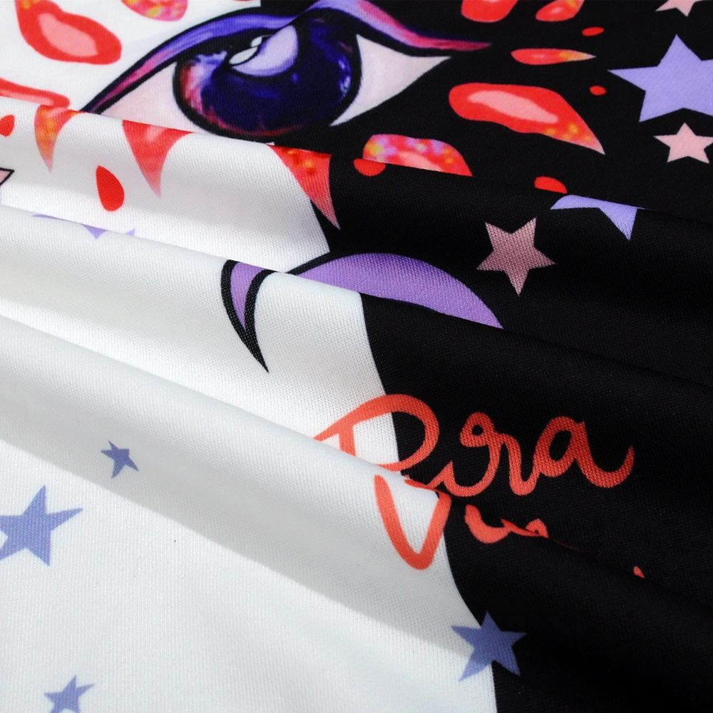 European and American New Digital Printing Hooded sweaterS