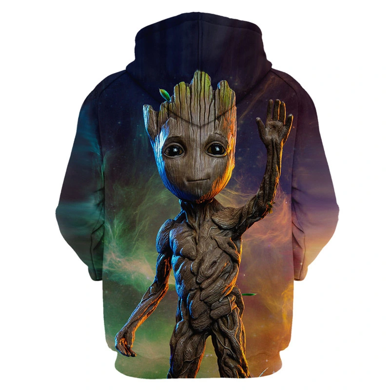 3D Digital Print Hoodie Groot Pullover Hoodie