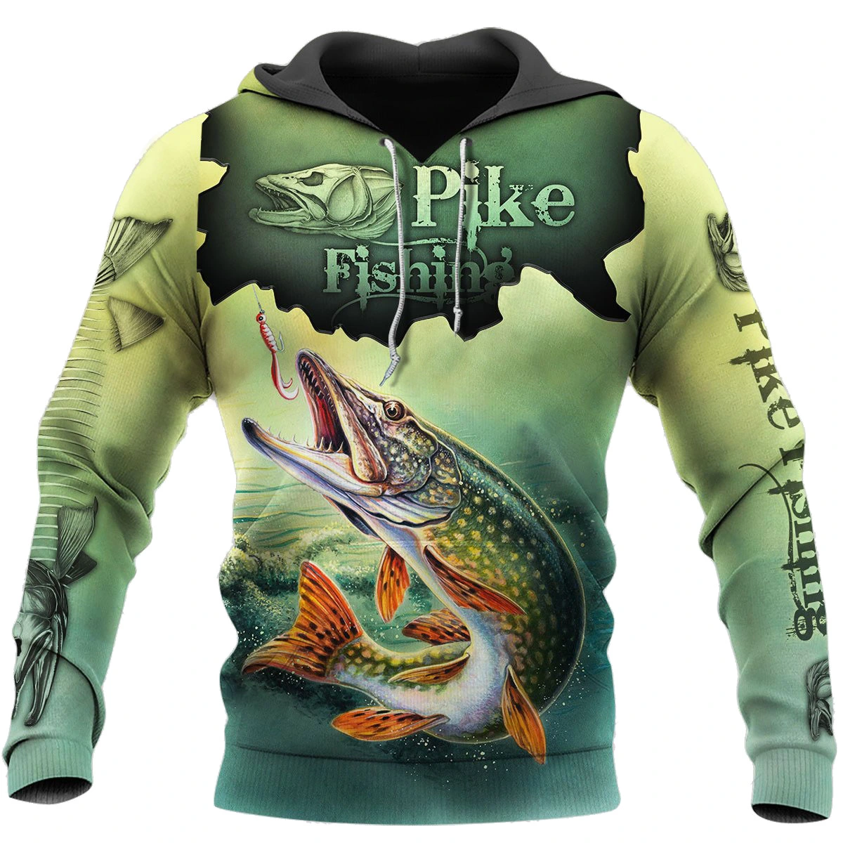 Men's Sweatshirt Fishing Sea Fishing Series 3D Printing Hooded Pullover Sweater