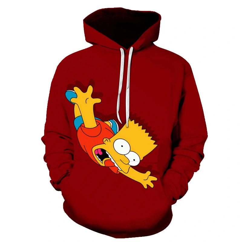 3D Digital Printing Simpson Series Couple Hoodie