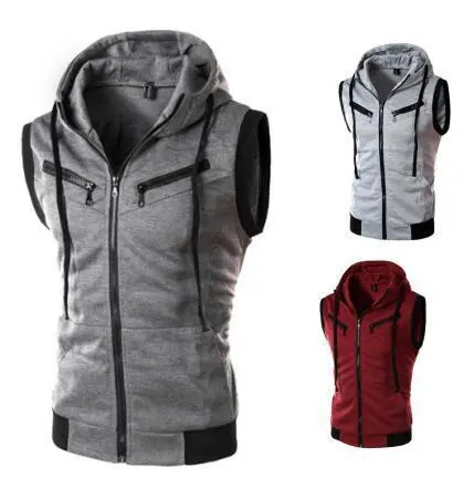 Spring And Summer New Men's Hooded Casual Vest