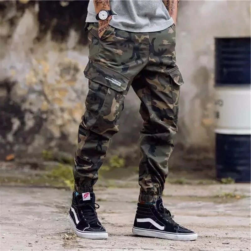 Washed Overalls Multi-pocket Camouflage Pants