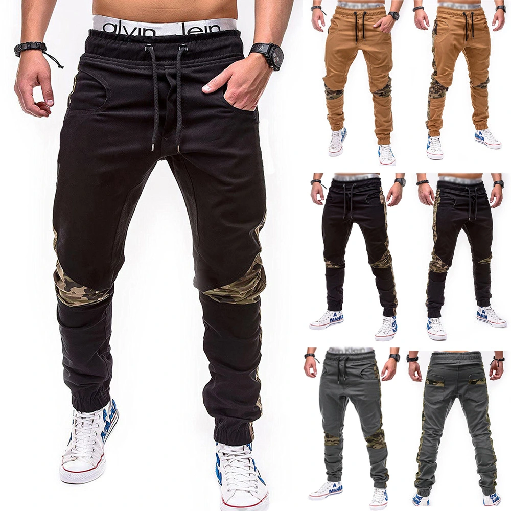 Men's Fashion Camouflage Stitching Cotton Slacks