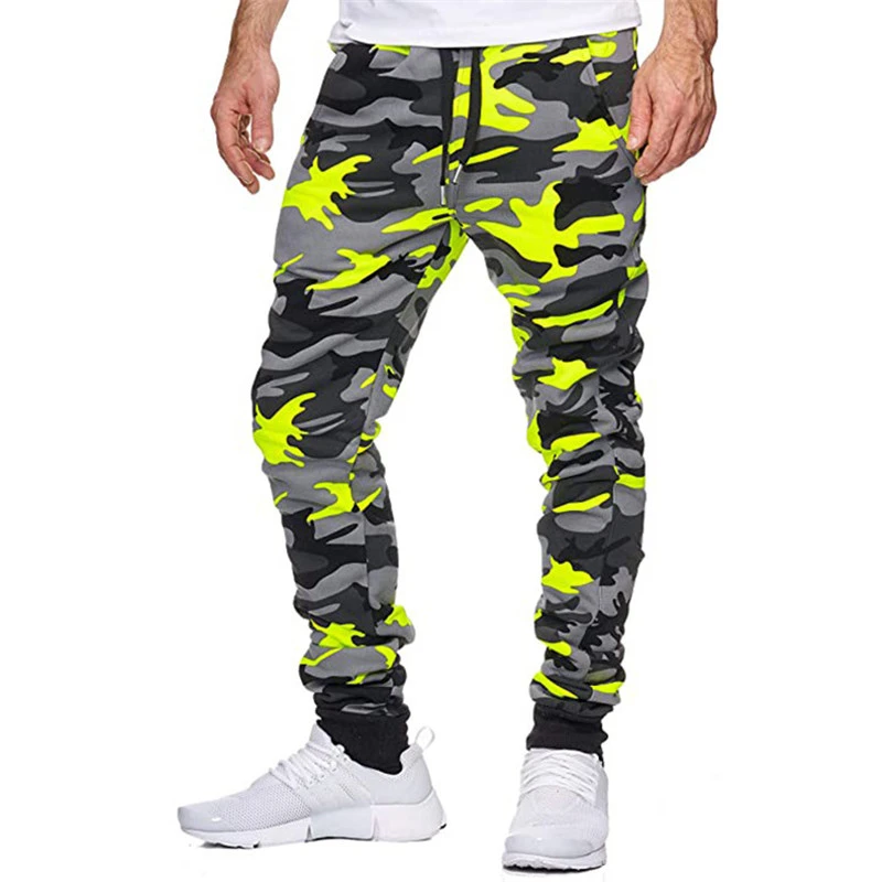 Casual Camouflage Mid-waist High-stretch Print Stretch Sports Jogging Pants