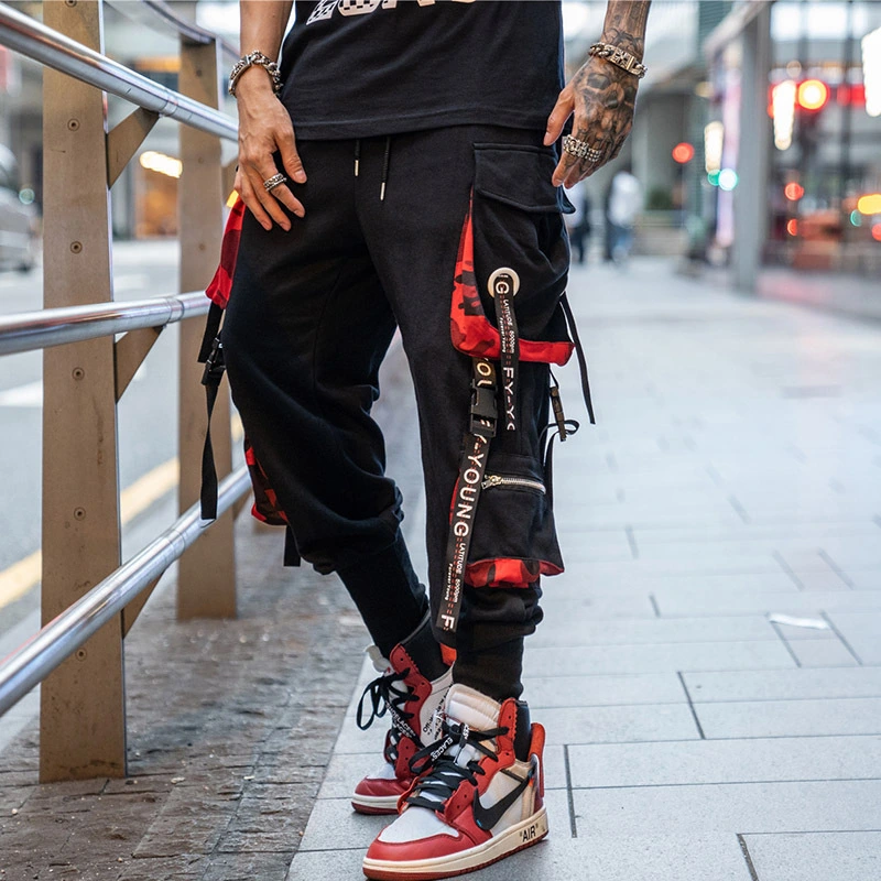 Personalized Loose Street Jogging Trousers With Streamers