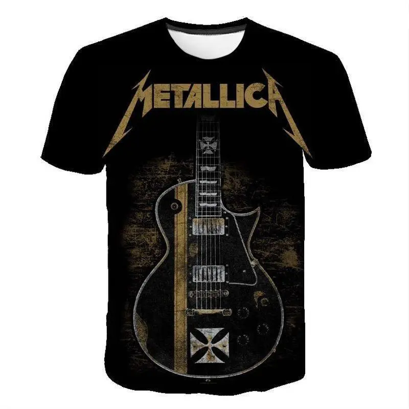 Cool Digital Printing Metal Band Creative T-shirt