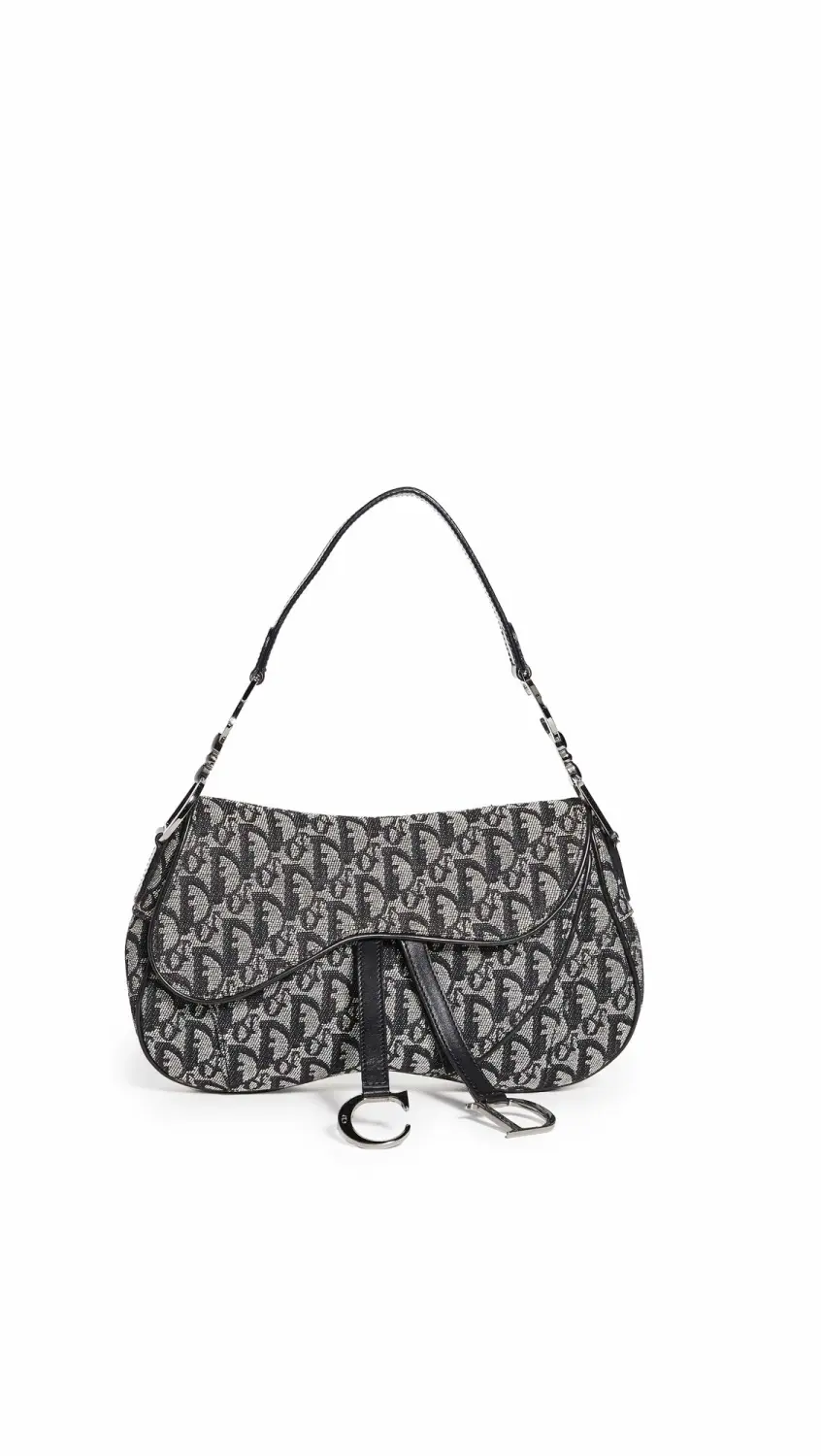 Shopbop Archive Women's Dior Double Saddle Bag, Blue, One Size