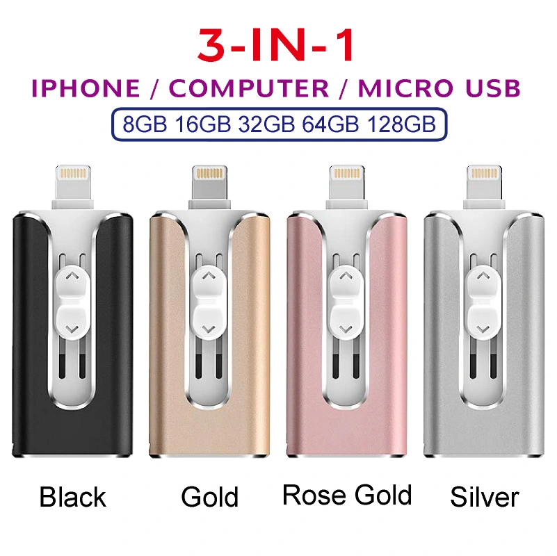 Compatible With , Suitable For Android Computer Three-in-one Metal USB  Drive