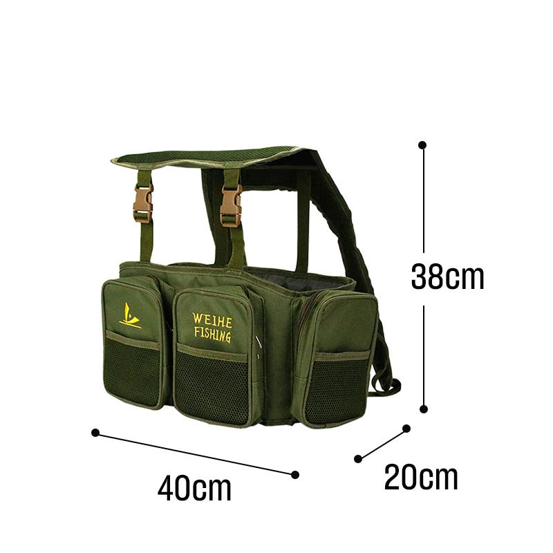 Fashion Leisure Nylon Green Fishing Box Backpack