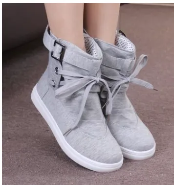 Spring And Autumn New Student Casual Shoes Sports Shoes Short Tube Canvas Shoes Women