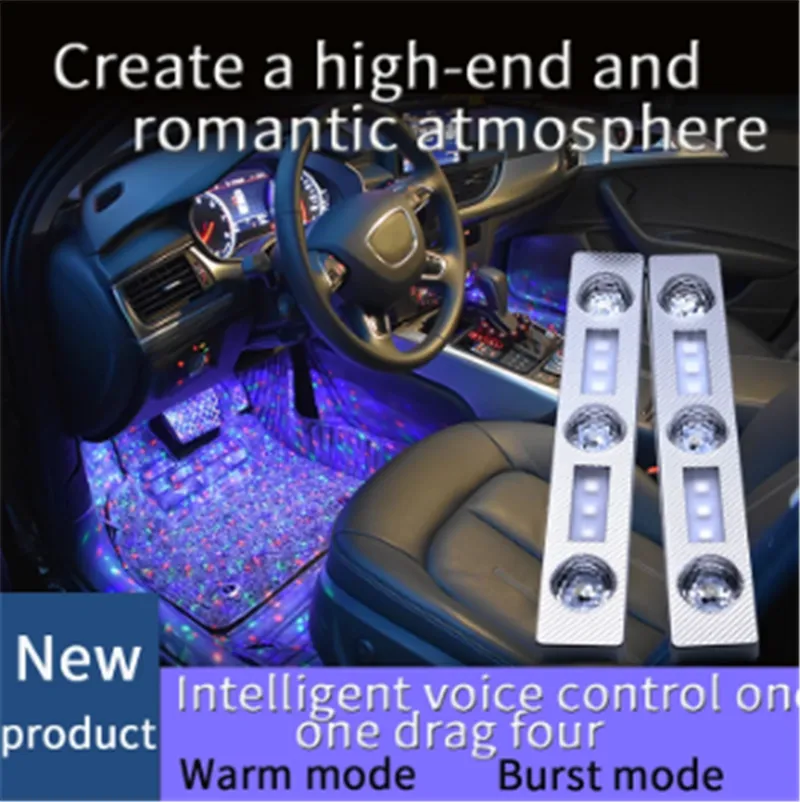 Car Decorative Lamp USB LED Light Star Starry Night Automobile Atmosphere Light Car Interior Accessories