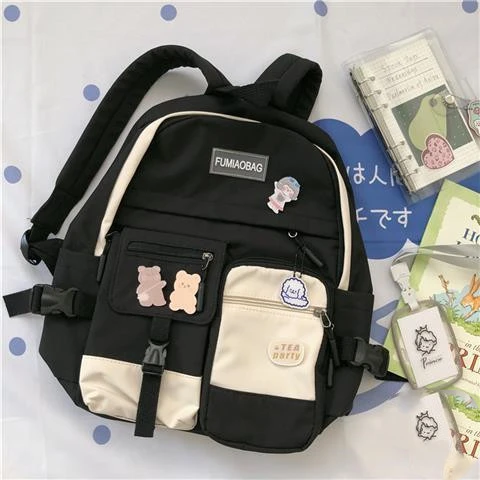 Schoolbag Female Japanese Harajuku Style Simple And Versatile Girl College Style Student Backpack Travel Backpack