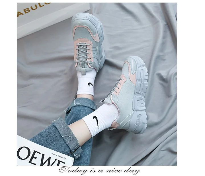 Spring Korean Student Lace-up Casual Sneakers