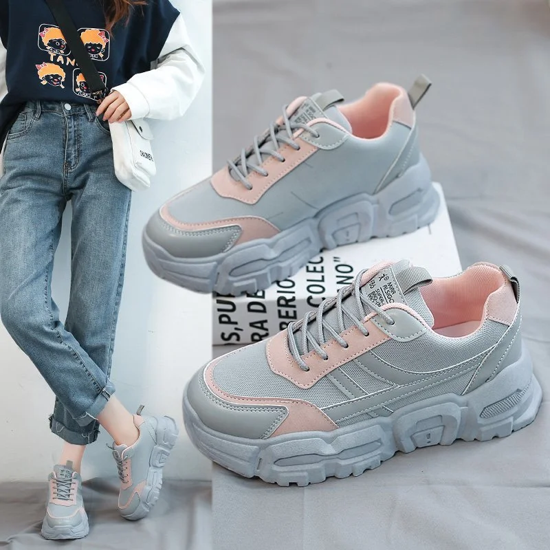 Spring Korean Student Lace-up Casual Sneakers