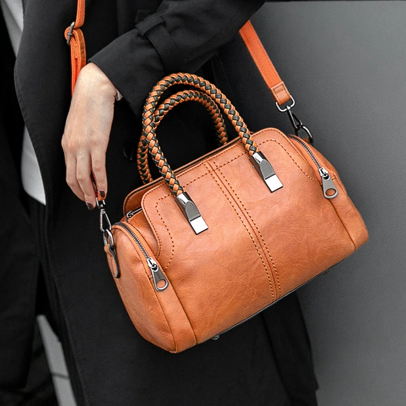 Casual Woven Handbag Bag Female Texture Single Shoulder