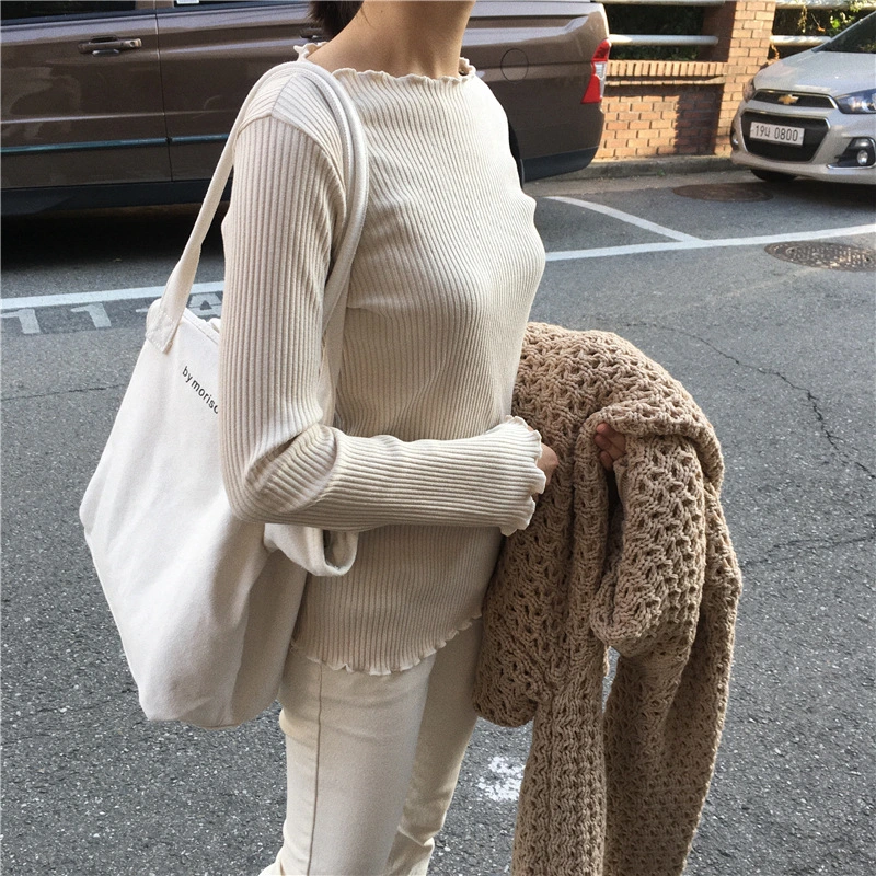 Canvas Bag Minimalist Style Ladies Shoulder Bag Casual Tote Bag