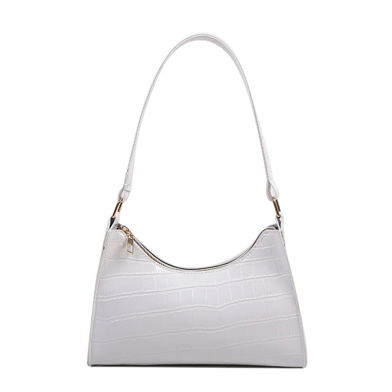 Spot Spring New Korean Pu Women's Bag Pure Color Crescent Bag Shoulder Bag