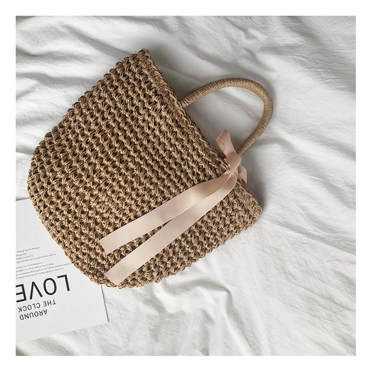 Ladies straw Woven One-shoulder Shopping Hand-woven Bag