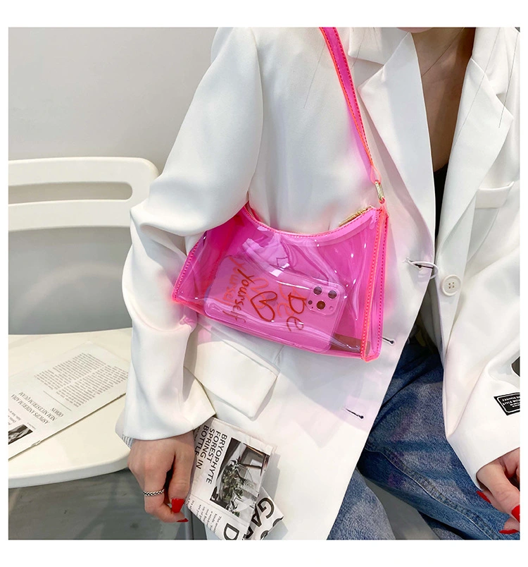 Summer Solid Color Jelly Bag Fashion Transparent
